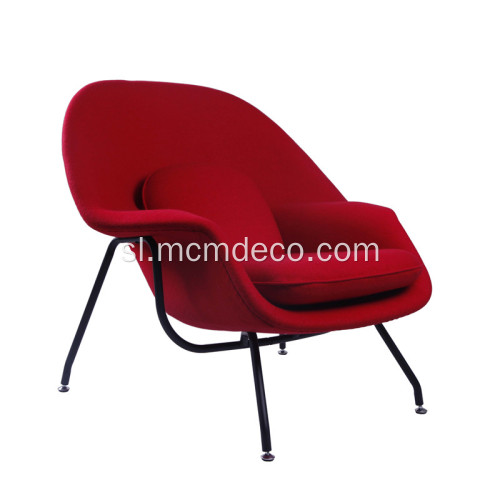 Klasični sedežni stol Eero Saarinen Womb Red Cahsmere